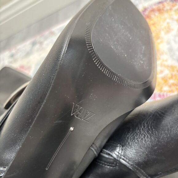 Zara Limited Edition Maxi Bucks Leather Boots - Picture 5 of 13